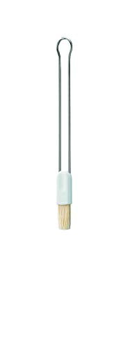 White Natural Bristle Pastry Brush with Wire Handle, 8.5 inches