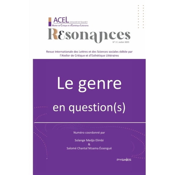 Résonances Vol. 3: Le genre en question(s), (Paperback)