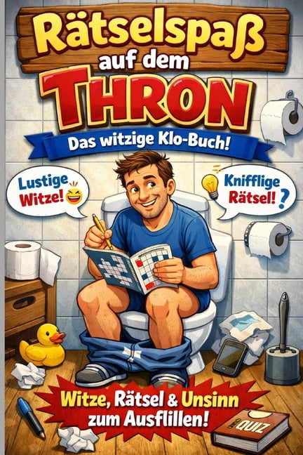 Rätselspaß auf dem Thron: Das witzige Klo-Buch mit Rätseln, Witzen und Unsinn zum Ausfüllen. Beliebtes Geschenk für Männ, (Paperback)