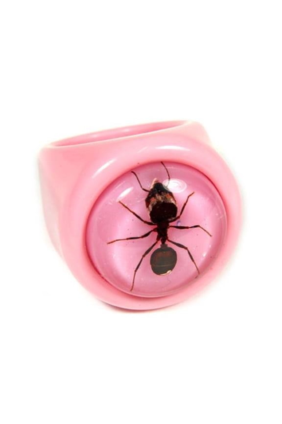 R0024-6 Ring Ant Pink Ring with Pink Background Size 6