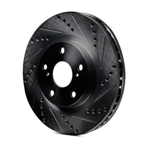 R1 Concepts Brake Rotor Drilled and Slotted Black ECB-03033R