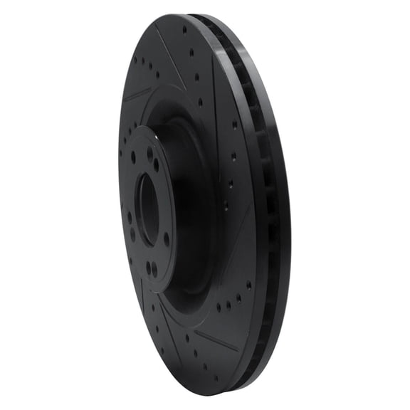 R1 Concepts Brake Rotor Drilled and Slotted Black ECB-03040R
