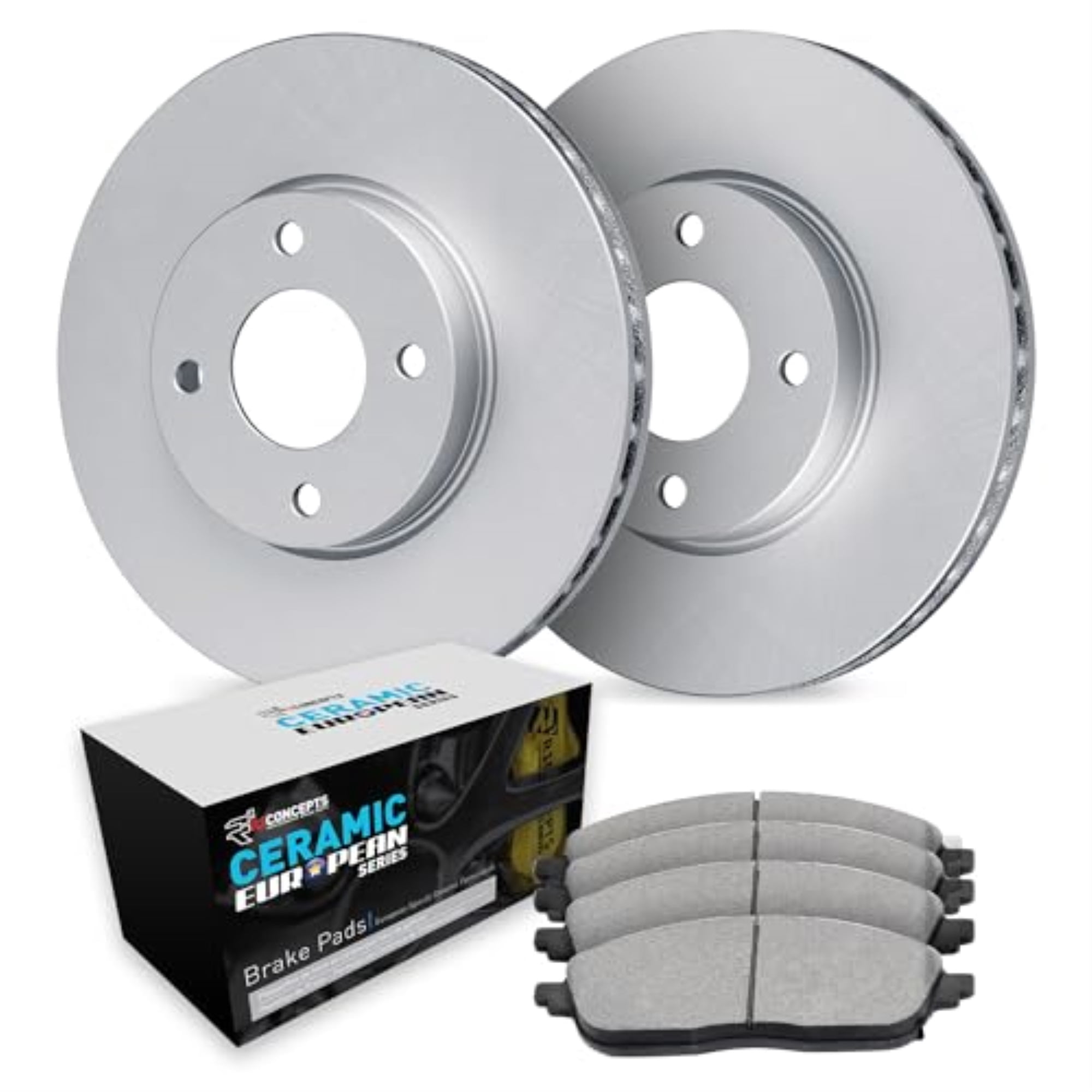 R1 Concepts Carbon Coated Disc Brake Rotor Set with Euro Ceramic Pads WDTN1-32015