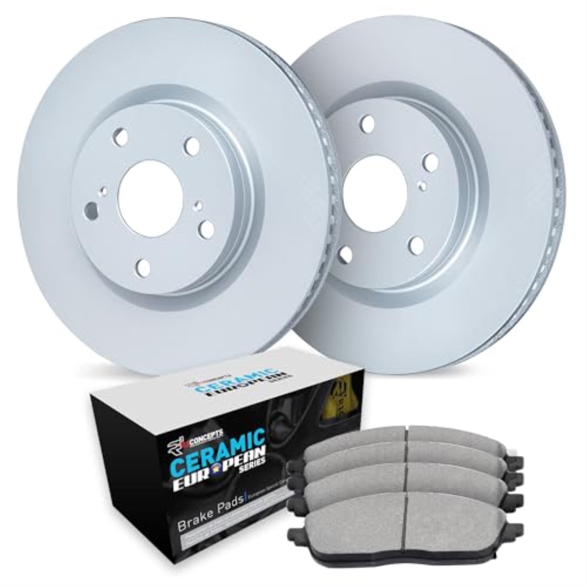 R1 Concepts Carbon Coated Disc Brake Rotor Set with Euro Ceramic Pads WDTN1-54026