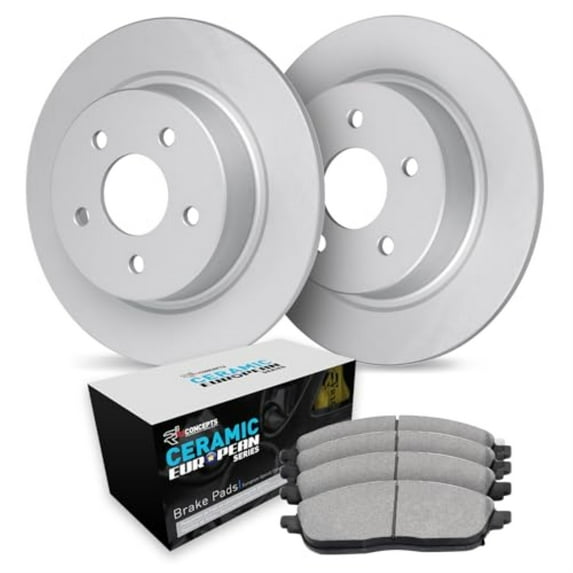 R1 Concepts Carbon Coated Disc Brake Rotor Set with Euro Ceramic Pads WDTN1-63018