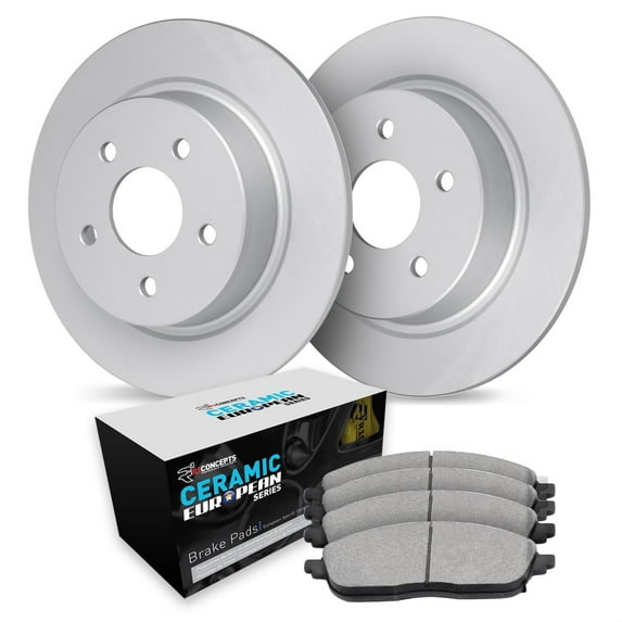 R1 Concepts Carbon Coated Disc Brake Rotor Set with Euro Ceramic Pads WDTN1-63079