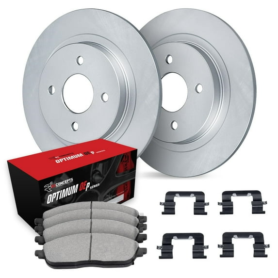 R1 Concepts Carbon Coated Disc Brake Rotor Set with Optimum Oe Pads and Hardware WDUH1-03161