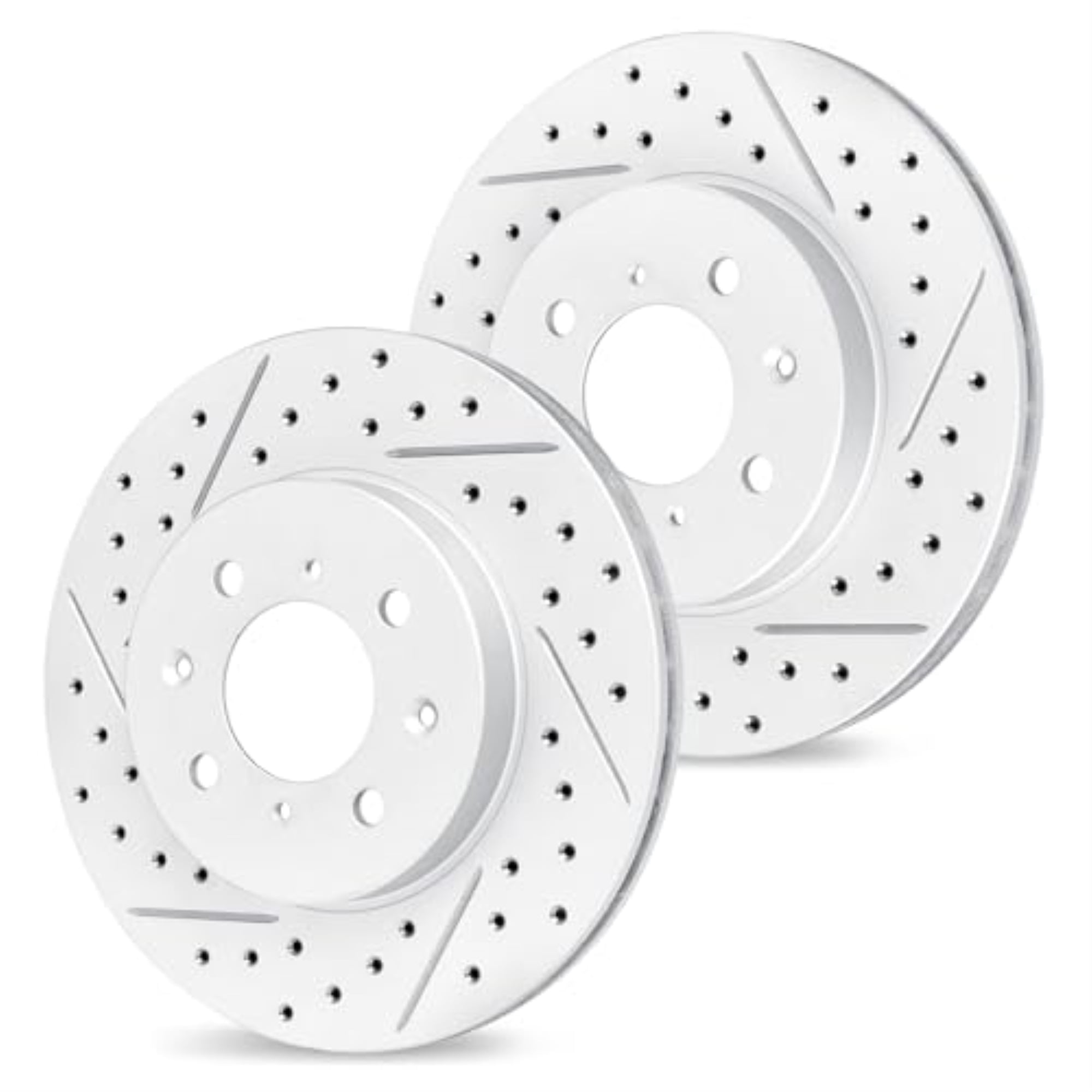 R1 Concepts Drilled and Slotted Carbon Coated Disc Brake Rotor Set WBPN1-03001
