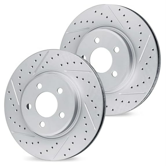 R1 Concepts Drilled and Slotted Carbon Coated Disc Brake Rotor Set WBPN1-03021