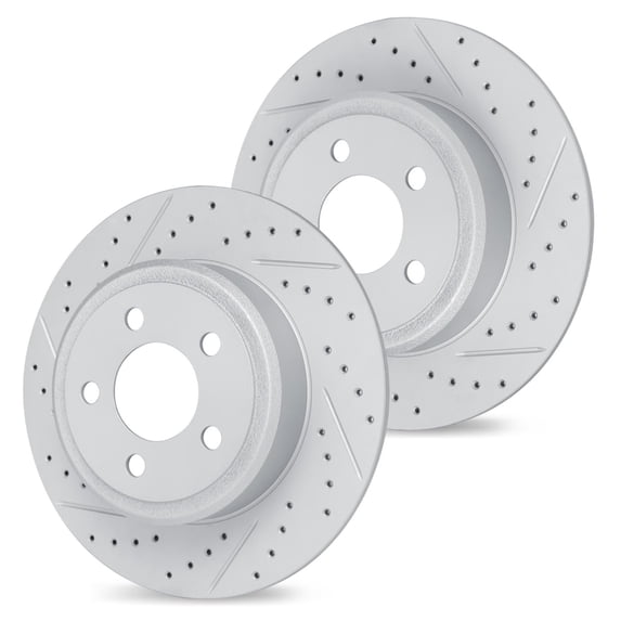 R1 Concepts Drilled and Slotted Carbon Coated Disc Brake Rotor Set WBPN1-03040