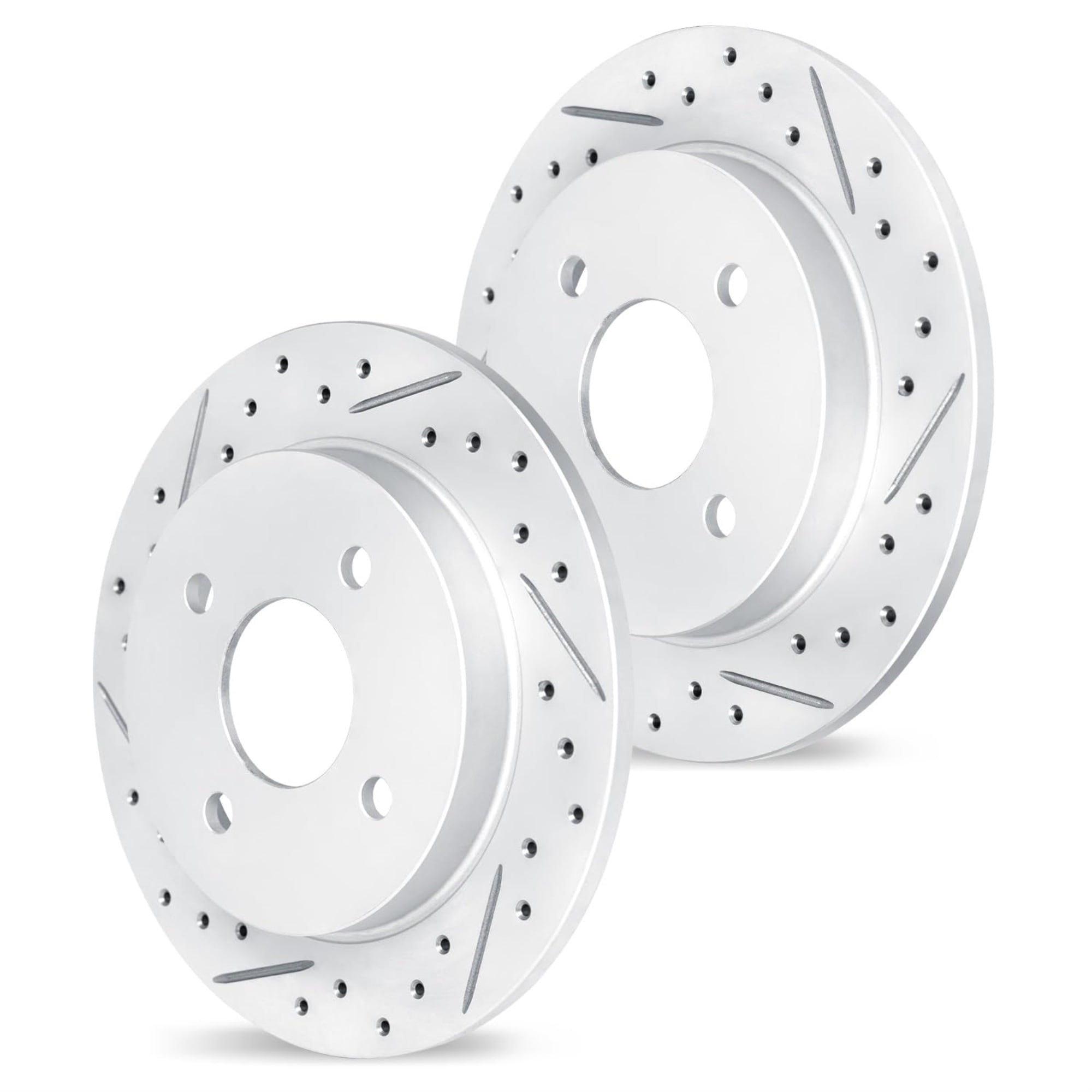 R1 Concepts Drilled and Slotted Carbon Coated Disc Brake Rotor Set WBPN1-07003