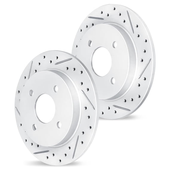 R1 Concepts Drilled and Slotted Carbon Coated Disc Brake Rotor Set WBPN1-07004