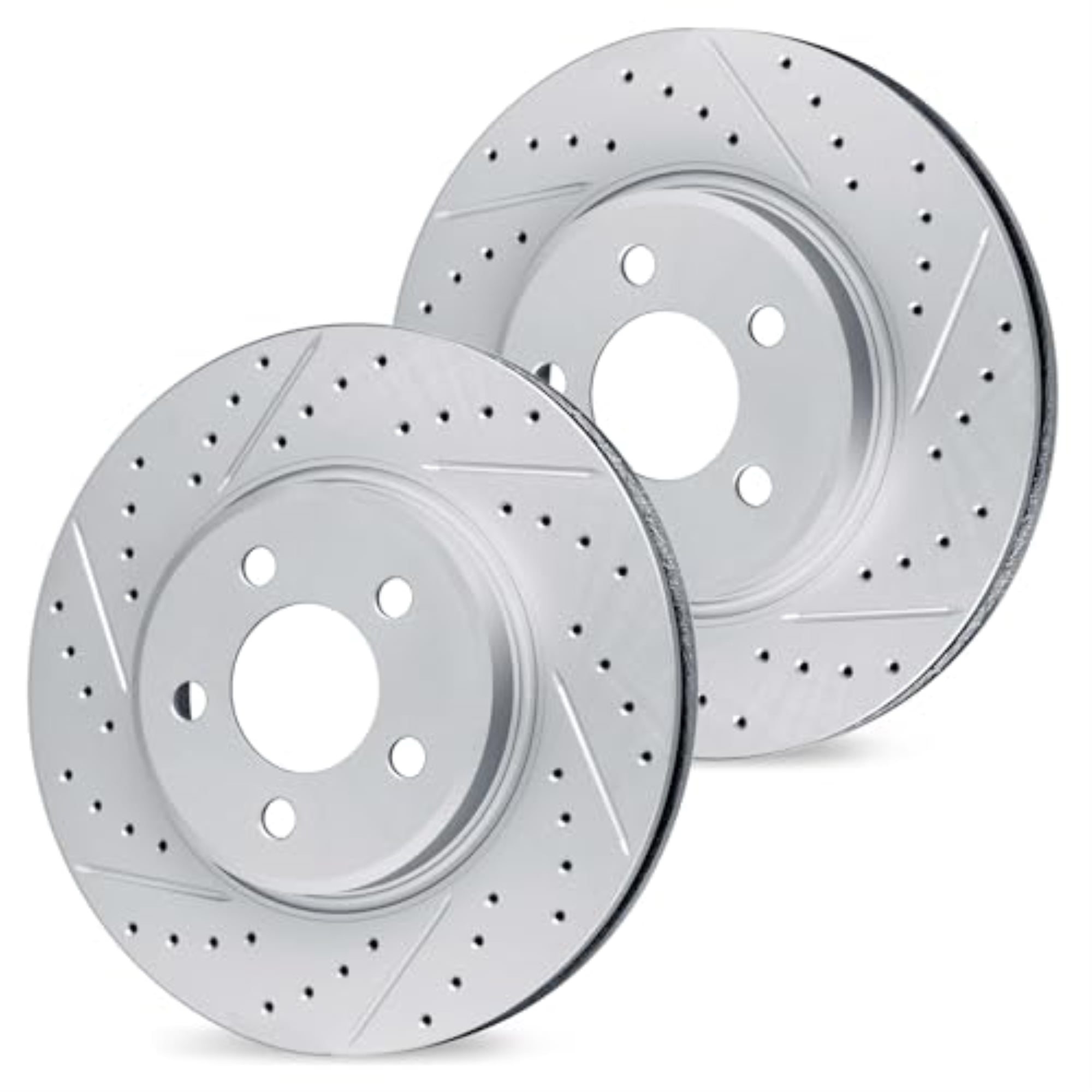 R1 Concepts Drilled and Slotted Carbon Coated Disc Brake Rotor Set WBPN1-20017