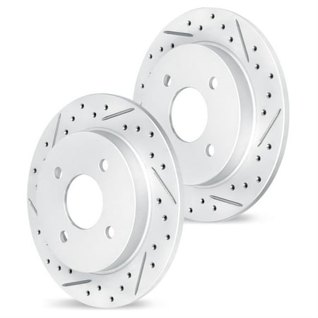 R1 Concepts Drilled and Slotted Carbon Coated Disc Brake Rotor Set WBPN1-32016