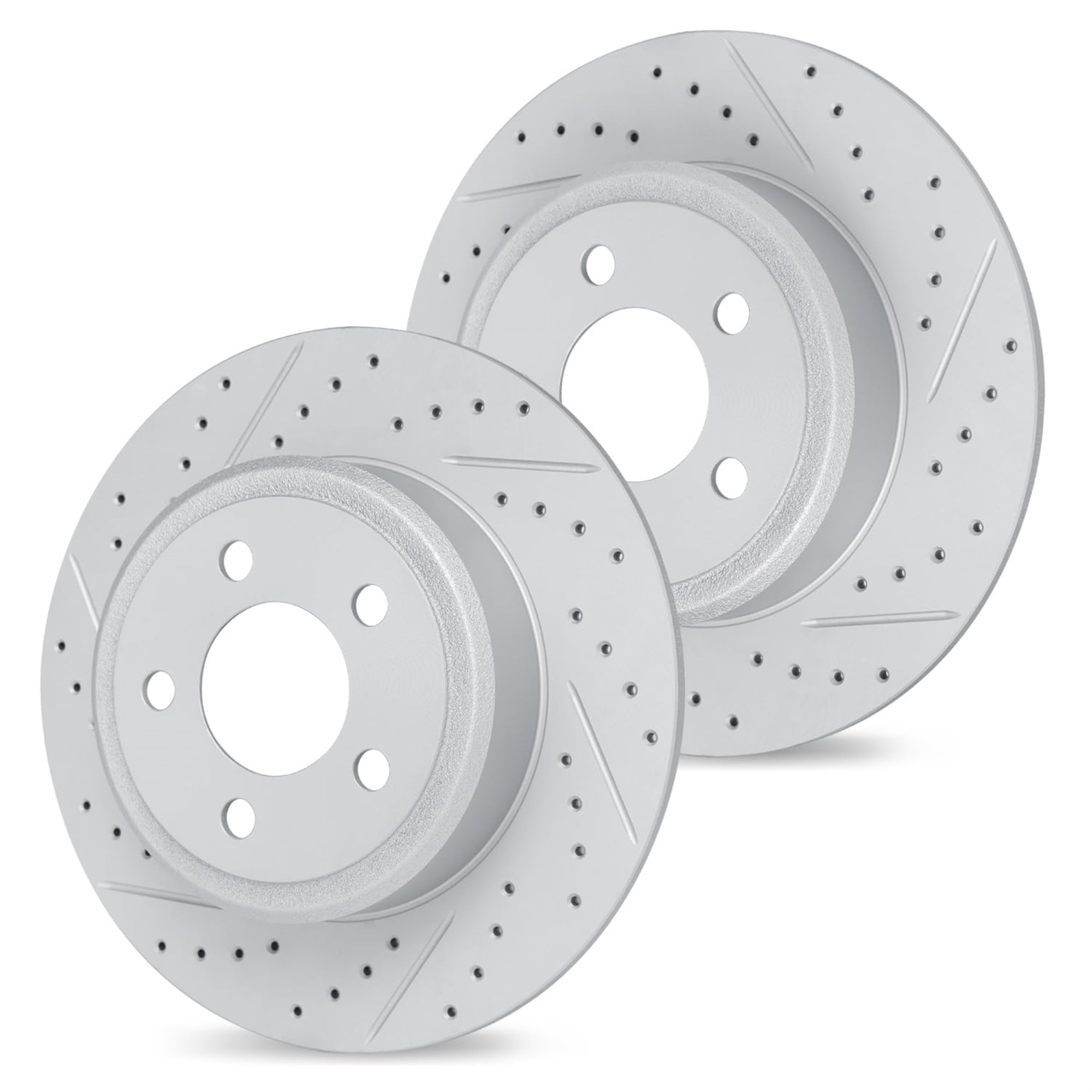 R1 Concepts Drilled and Slotted Carbon Coated Disc Brake Rotor Set WBPN1-39013