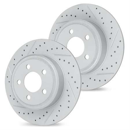 R1 Concepts Drilled and Slotted Carbon Coated Disc Brake Rotor Set WBPN1-42031