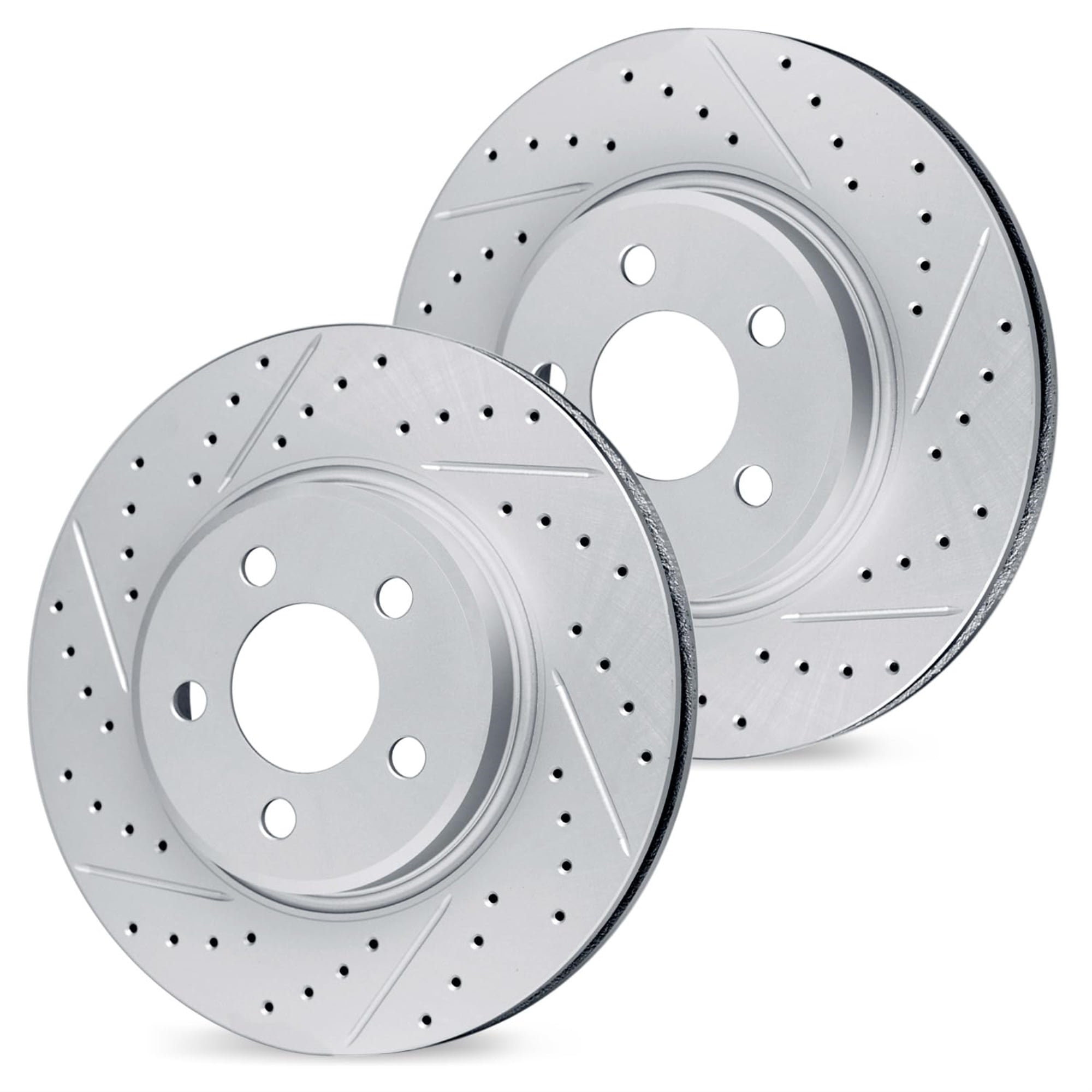 R1 Concepts Drilled and Slotted Carbon Coated Disc Brake Rotor Set WBPN1-47037
