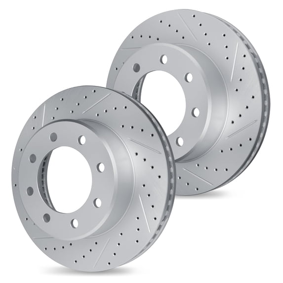 R1 Concepts Drilled and Slotted Carbon Coated Disc Brake Rotor Set WBPN1-54121