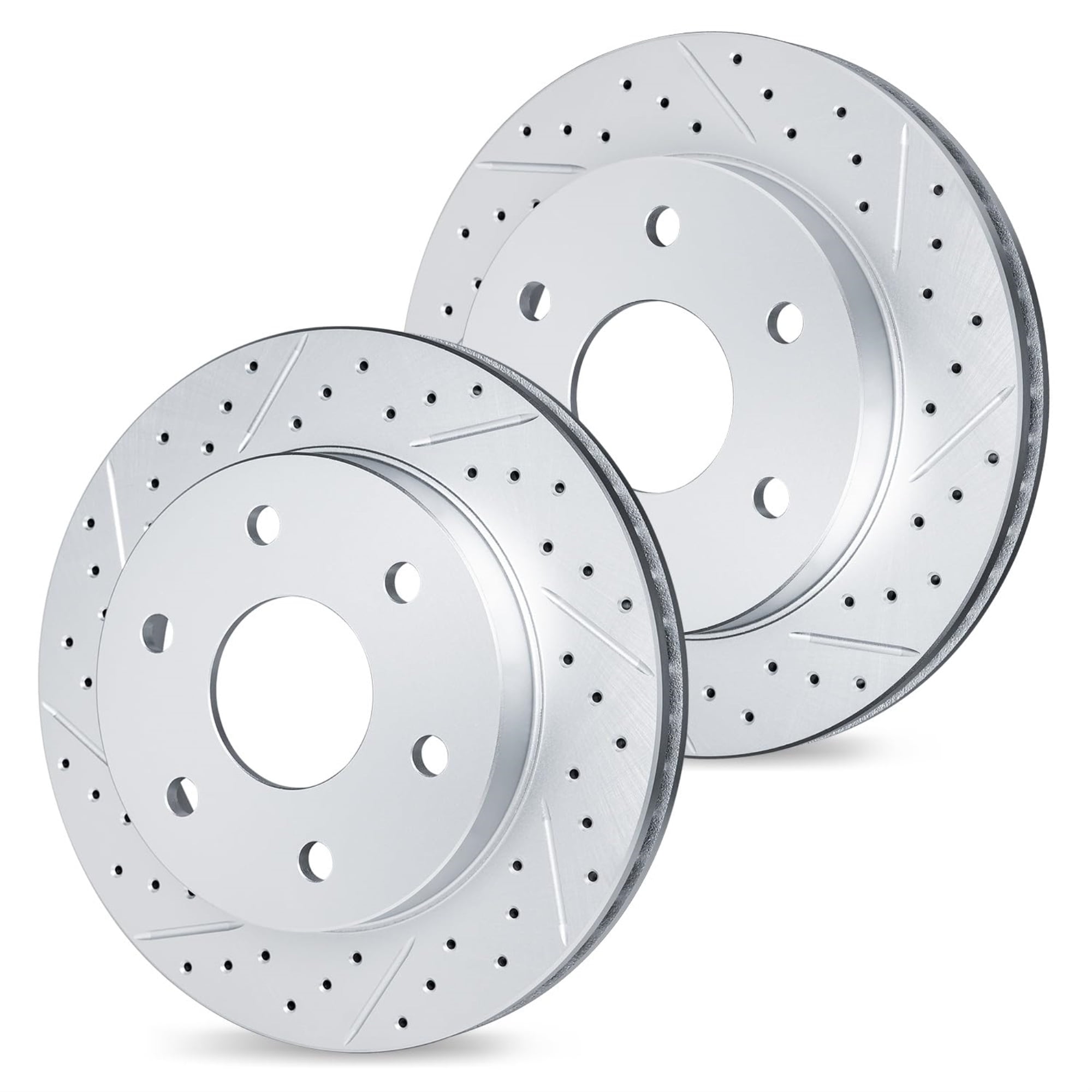 R1 Concepts Drilled and Slotted Carbon Coated Disc Brake Rotor Set WBPN1-54138