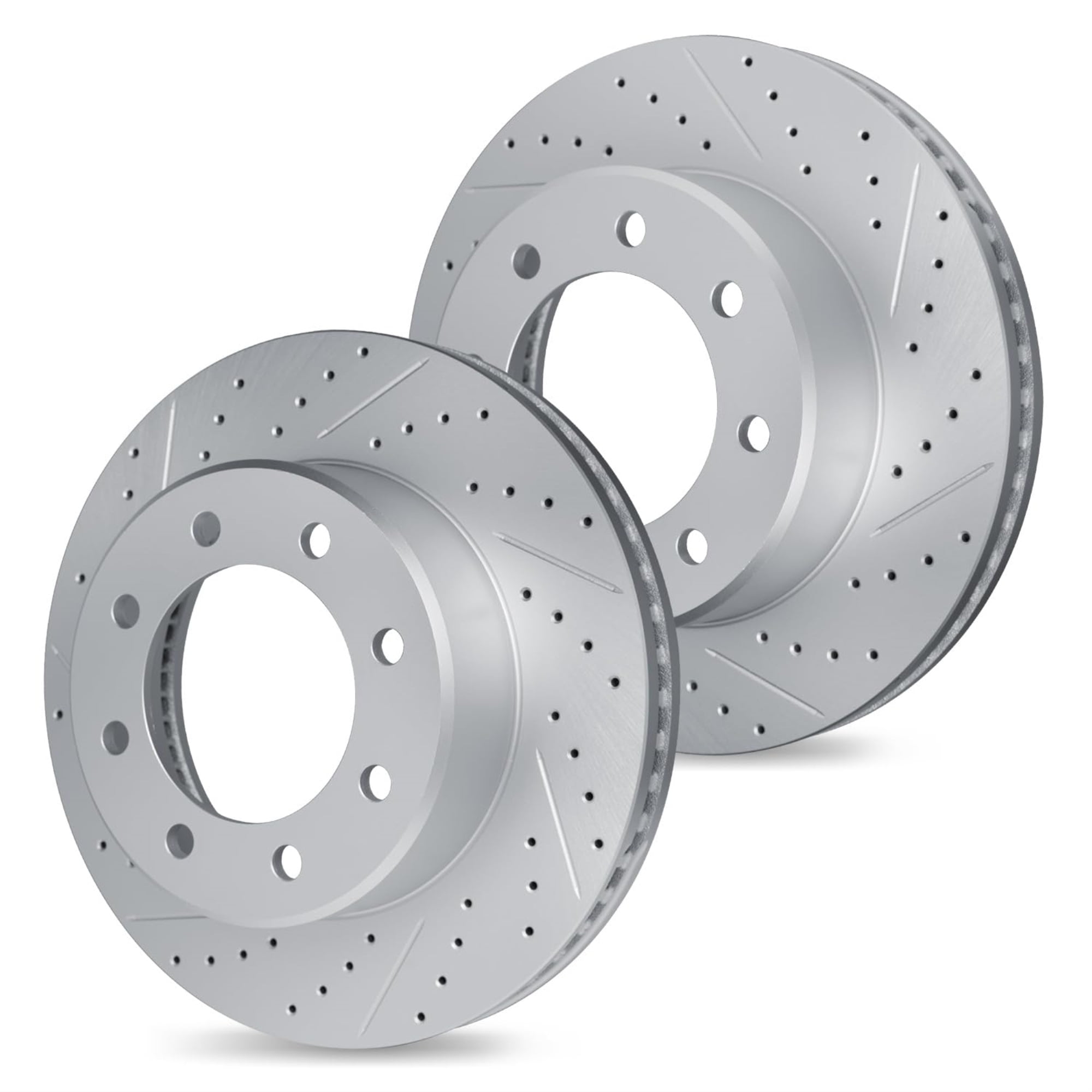 R1 Concepts Drilled and Slotted Carbon Coated Disc Brake Rotor Set WBPN1-54151