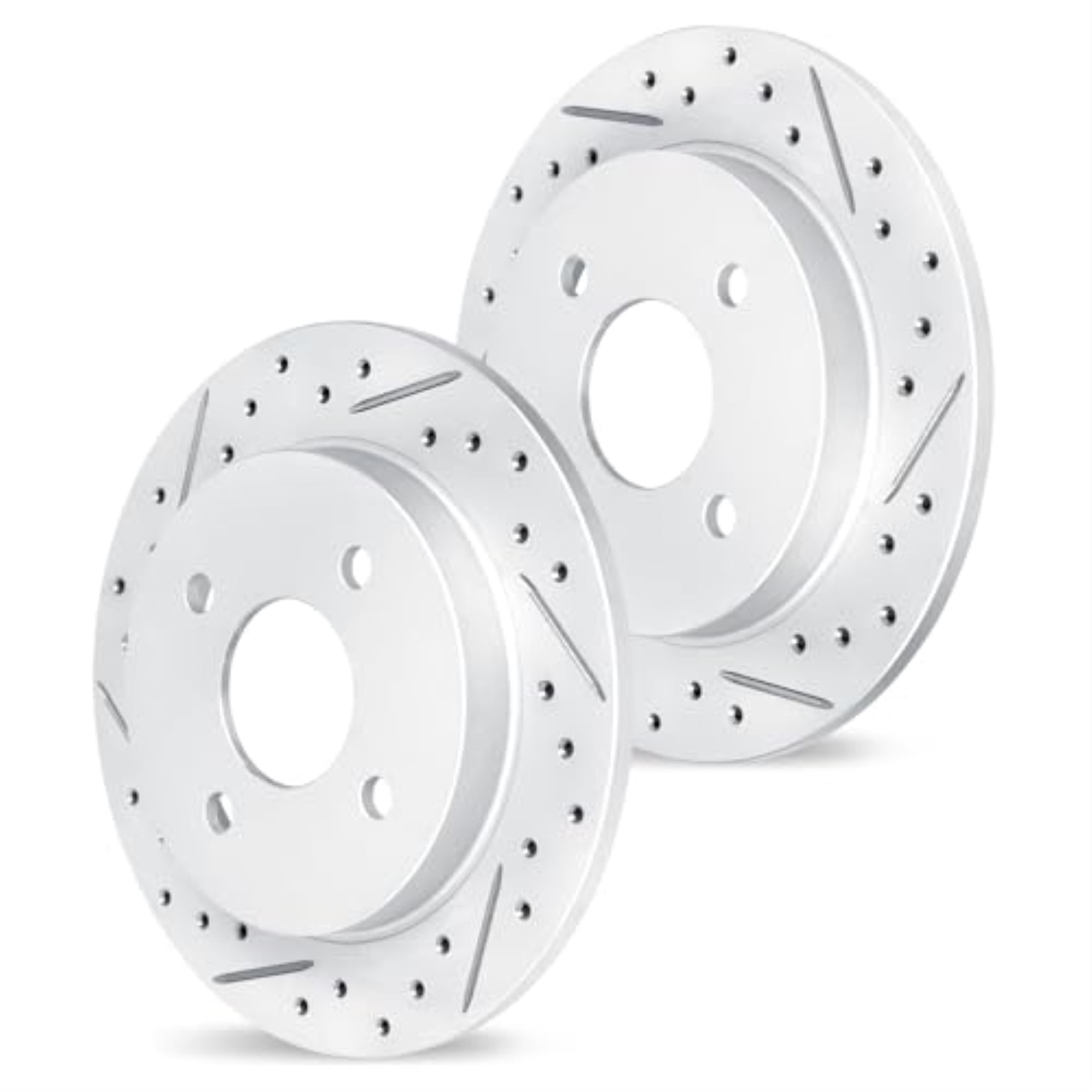 R1 Concepts Drilled and Slotted Carbon Coated Disc Brake Rotor Set WBPN1-54159