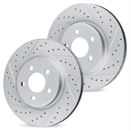 R1 Concepts Drilled and Slotted Carbon Coated Disc Brake Rotor Set WBPN1-72007