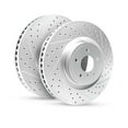 thumbnail image 1 of R1 Concepts Drilled and Slotted Carbon Coated Disc Brake Rotor Set WBPN1-74020, 1 of 5