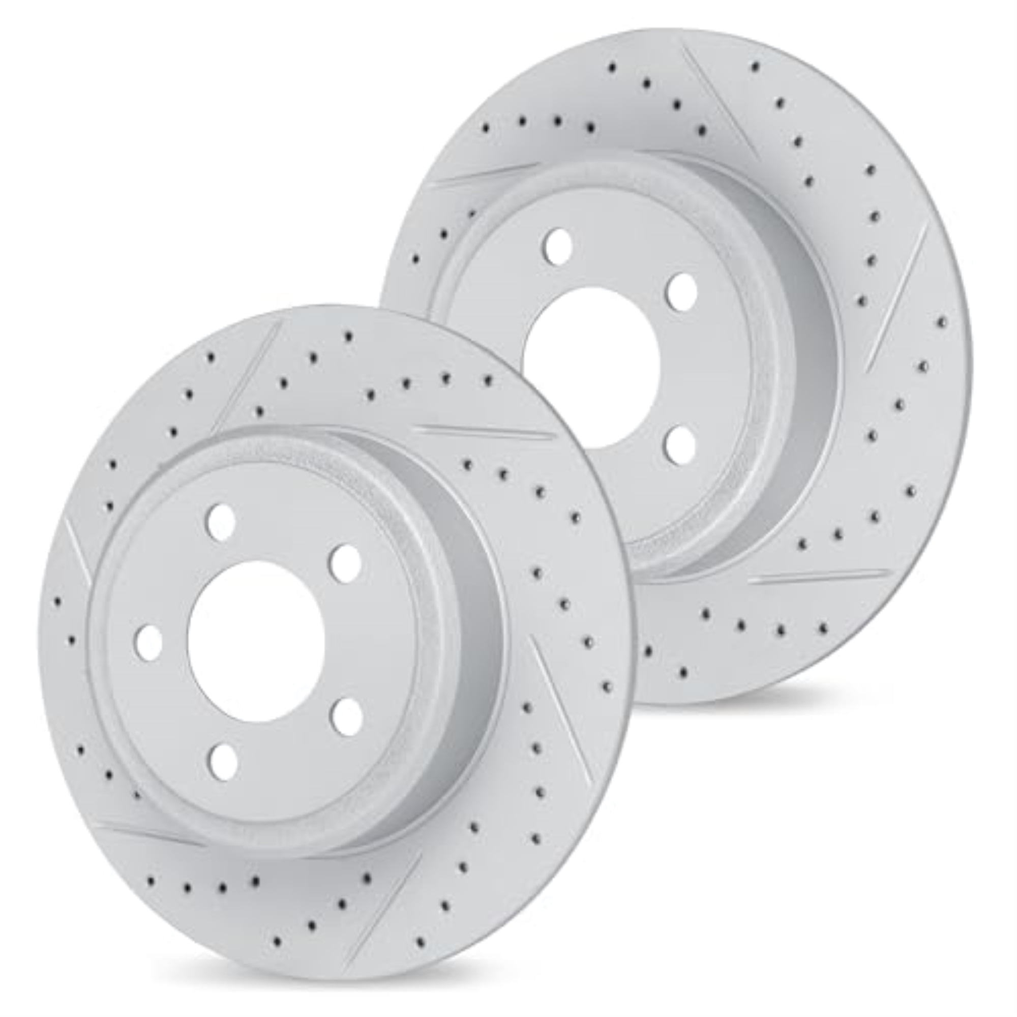 R1 Concepts Drilled and Slotted Carbon Coated Disc Brake Rotor Set WBPN1-75015