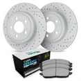 thumbnail image 1 of R1 Concepts Drilled and Slotted Carbon Coated Disc Brake Rotor Set with Euro Ceramic Pads WBTN1-31029, 1 of 3