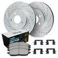 thumbnail image 1 of R1 Concepts Drilled and Slotted Carbon Coated Disc Brake Rotor Set with Euro Ceramic Pads and Hardware WBTH1-42023, 1 of 3