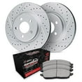 thumbnail image 1 of R1 Concepts Drilled and Slotted Carbon Coated Disc Brake Rotor Set with Off-Road/Tow Brake Pads WBVN1-40016, 1 of 3