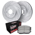 thumbnail image 1 of R1 Concepts Drilled and Slotted Carbon Coated Disc Brake Rotor Set with Off-Road/Tow Brake Pads WBVN1-42018, 1 of 3