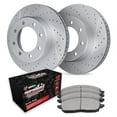 thumbnail image 1 of R1 Concepts Drilled and Slotted Carbon Coated Disc Brake Rotor Set with Off-Road/Tow Brake Pads WBVN1-54036, 1 of 3