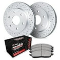 thumbnail image 1 of R1 Concepts Drilled and Slotted Carbon Coated Disc Brake Rotor Set with Off-Road/Tow Brake Pads WBVN1-76011, 1 of 3