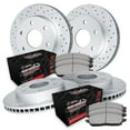 thumbnail image 1 of R1 Concepts Drilled and Slotted Carbon Coated Disc Brake Rotor Set with Off-Road/Tow Brake Pads WBVN2-48012, 1 of 3