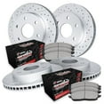 thumbnail image 1 of R1 Concepts Drilled and Slotted Carbon Coated Disc Brake Rotor Set with Off-Road/Tow Brake Pads WBVN2-54026, 1 of 3
