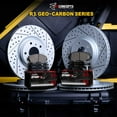 thumbnail image 1 of R1 Concepts Drilled and Slotted Carbon Coated Disc Brake Rotor Set with Optimum Oe Pads WBUN2-59086, 1 of 3