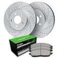 thumbnail image 1 of R1 Concepts Drilled and Slotted Carbon Coated Disc Brake Rotor Set with Performance Sport Pads WBSN1-42005, 1 of 3
