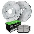 thumbnail image 1 of R1 Concepts Drilled and Slotted Carbon Coated Disc Brake Rotor Set with Performance Sport Pads WBSN1-65014, 1 of 3