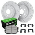 thumbnail image 1 of R1 Concepts Drilled and Slotted Carbon Coated Disc Brake Rotor Set with Performance Sport Pads and Hardware WBSH1-01005, 1 of 3