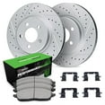 thumbnail image 1 of R1 Concepts Drilled and Slotted Carbon Coated Disc Brake Rotor Set with Performance Sport Pads and Hardware WBSH1-68016, 1 of 3