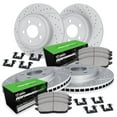 thumbnail image 1 of R1 Concepts Drilled and Slotted Carbon Coated Disc Brake Rotor Set with Performance Sport Pads and Hardware WBSH2-47013, 1 of 3