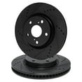 thumbnail image 1 of R1 Concepts Drilled and Slotted Black Disc Brake Rotor Set WHPN1-31027, 1 of 5