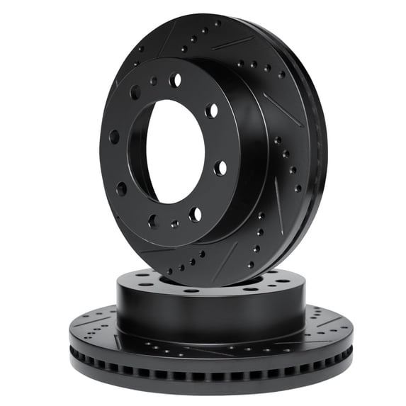 R1 Concepts Drilled and Slotted Black Disc Brake Rotor Set WHPN1-54037