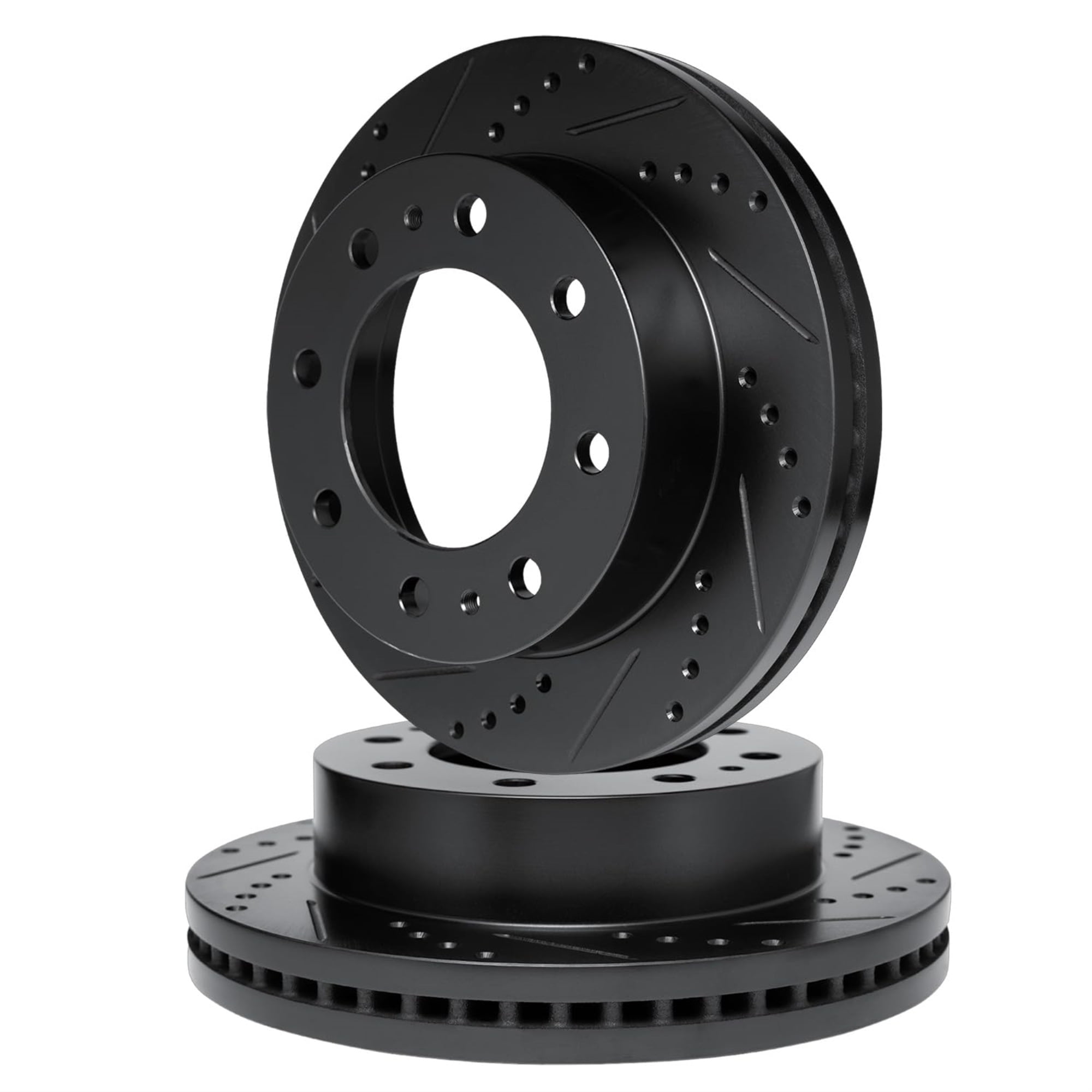 R1 Concepts Drilled and Slotted Black Disc Brake Rotor Set WHPN1-54064