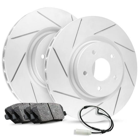 R1 Concepts Front Brakes and Rotors Kit |Front Brake Pads| Brake Rotors and Pads| Ceramic Brake Pads and Rotors |fits 1984-1991 BMW 325, 318i, 318is, 325e, 325es, 325i, 325is, 325iX