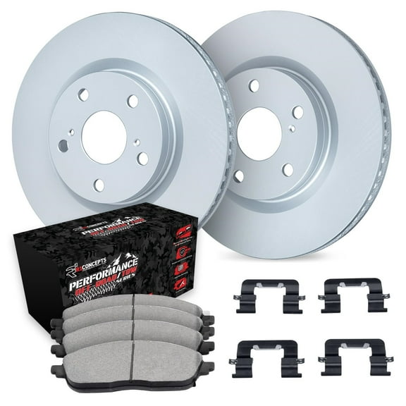 R1 Concepts Carbon Coated Disc Brake Rotor Set with Off-Road/Tow Brake Pads and Hardware WDVH1-42032