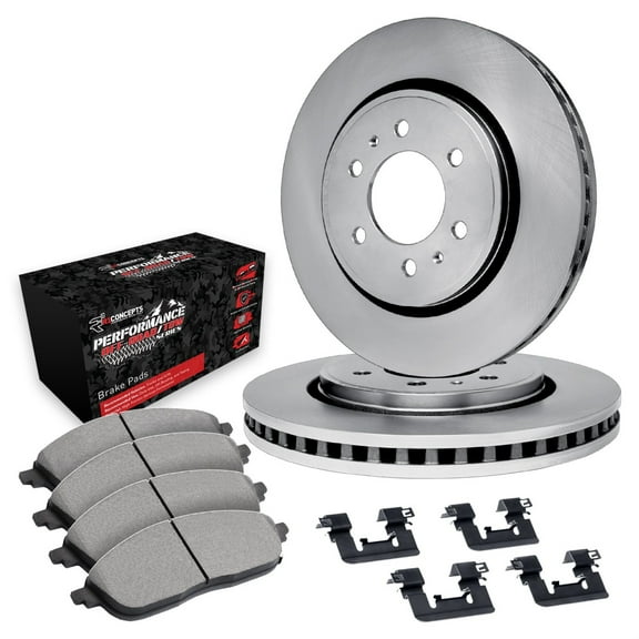 R1 Concepts Disc Brake Rotor Set with Off-Road/Tow Brake Pads and Hardware WFVH1-67007