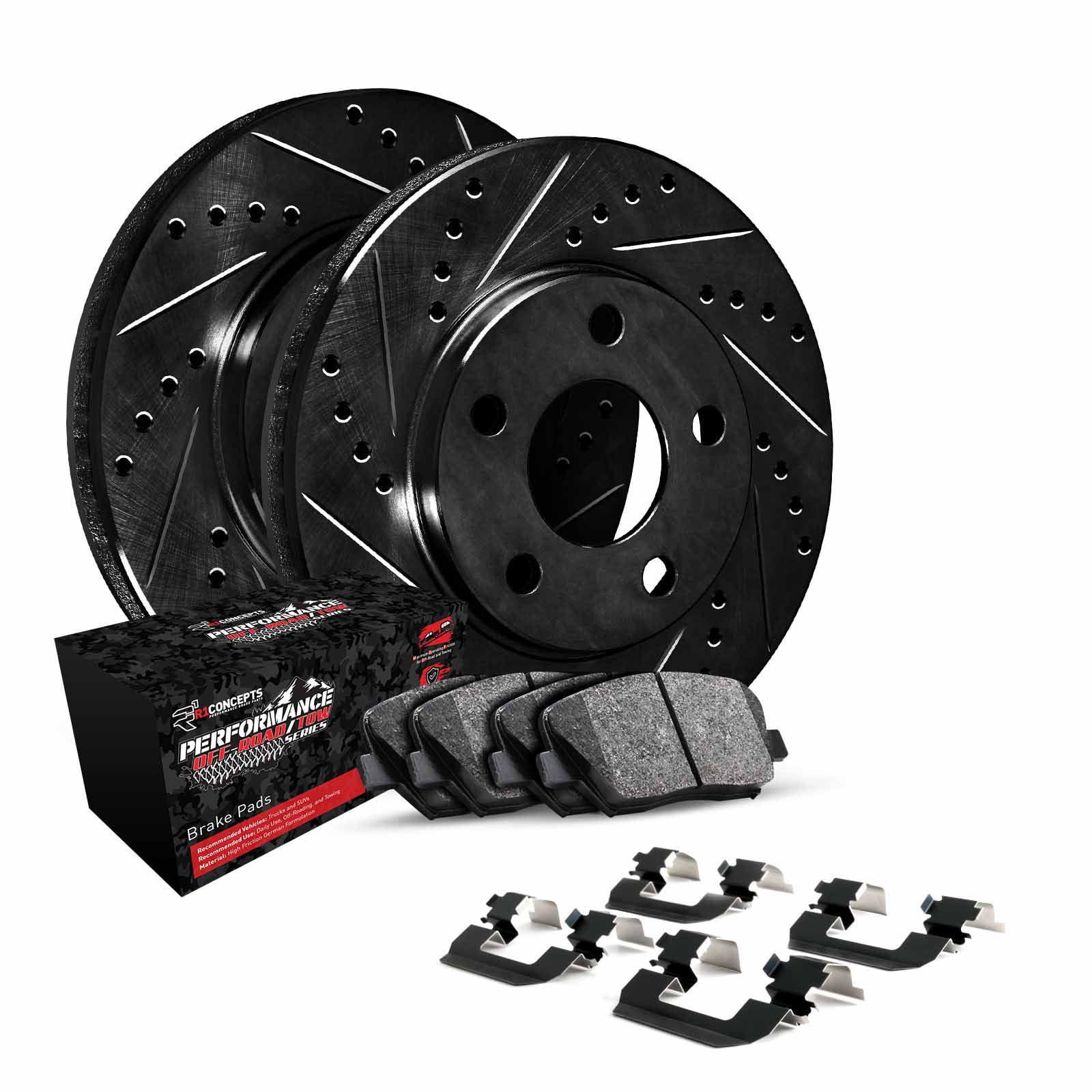 R1 Concepts WHVH1-54094 Front Brakes Pads and Rotors, Performance Off-Road, (2) Rotors, (4) Pads, Hardware Kit