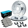 thumbnail image 1 of R1 Concepts Front Brake Kit For 2014 Jeep Cherokee| Drilled Slotted Brake Rotors| Ceramic Brake Pads and Rotors Kit| Hardware included, 1 of 7